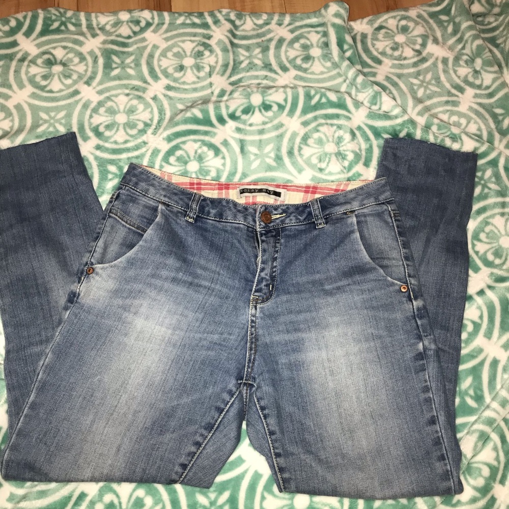 Ladies Noisy May Skinny Fit Folded Jeans